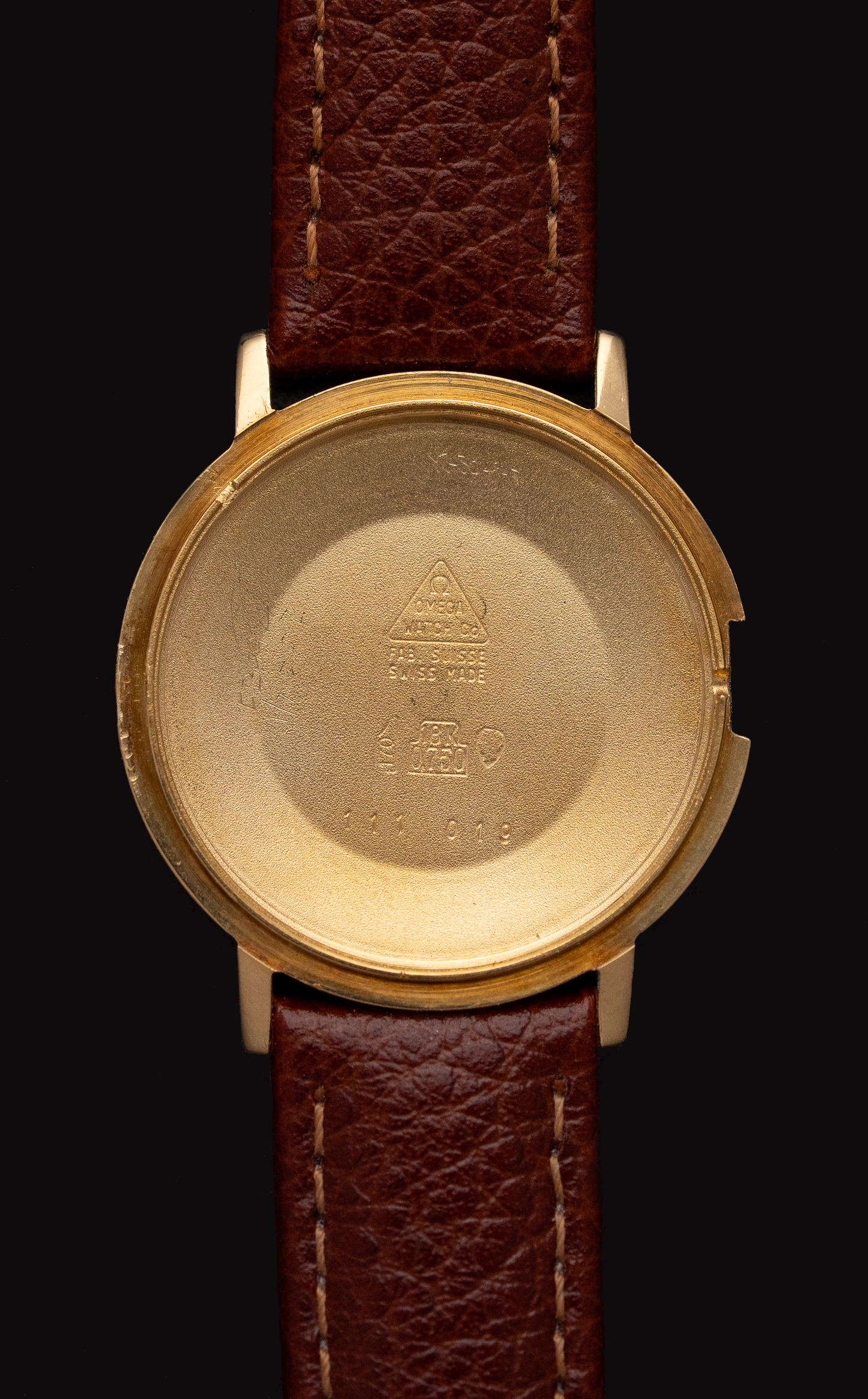 OMEGA VINTAGE 18KT FACETED CRYSTAL